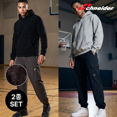 슈나이더 남성 패딩 기모 조거 팬츠 2종세트