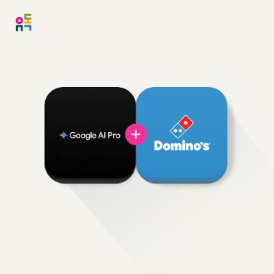 구글 AI 프로(제미나이)+도미노피자 