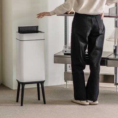 [다룸] 스마트 자동센서 쓰레기통 휴지통 집들이 인테리어 기저귀 종량제호환 UV살균 슬릿형 26L