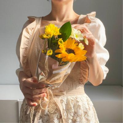 [정아네식탁] 페이퍼코지 미니꽃다발 ★당일 경매 생화★ (랜덤구성)